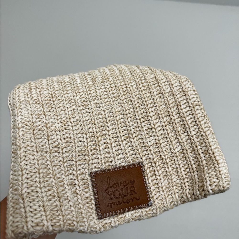 Love Your Melon Beige Knit Beanie